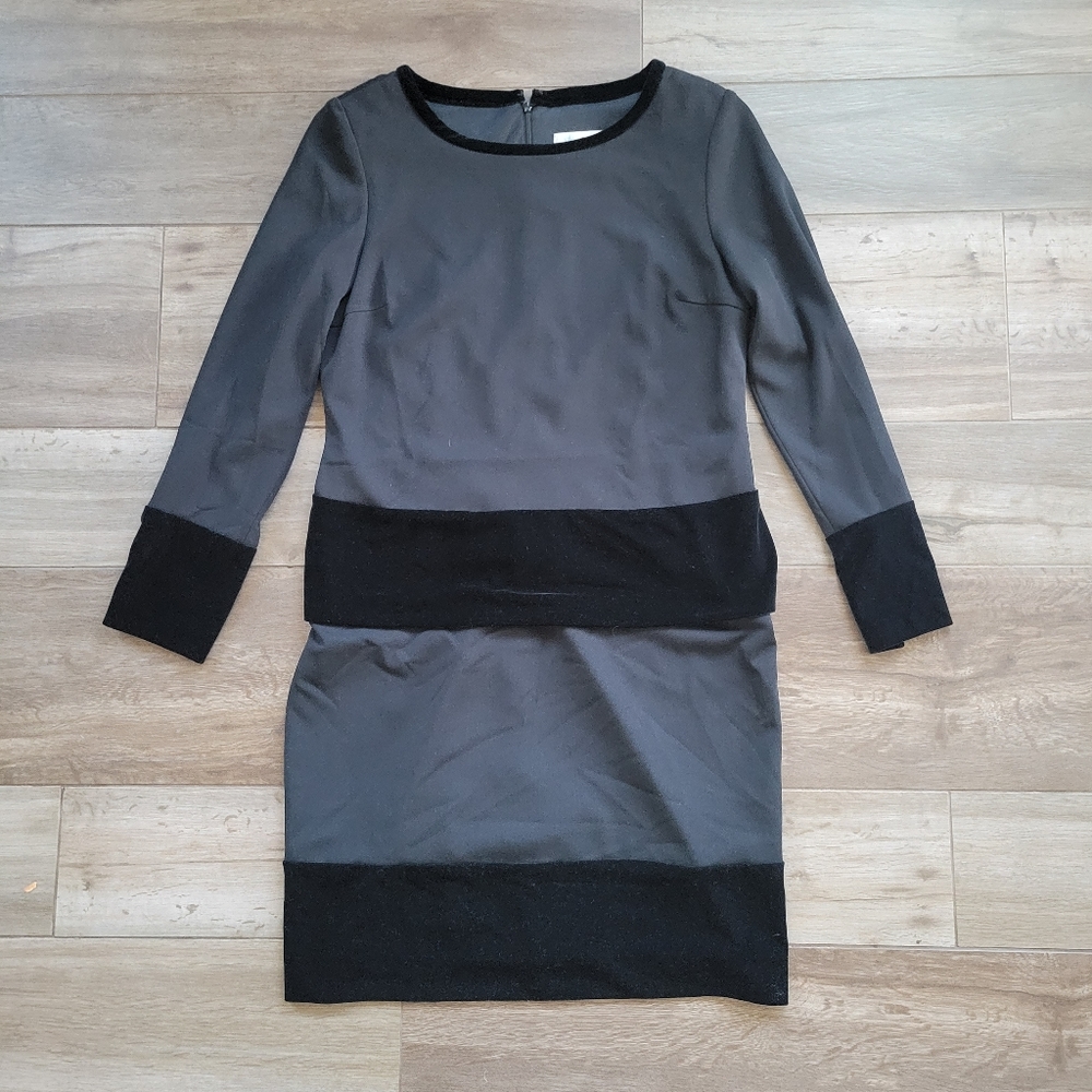 En Francais by Huey Waltzer Black Velvet Cocktail Dress Sz 12-EUC Vintage